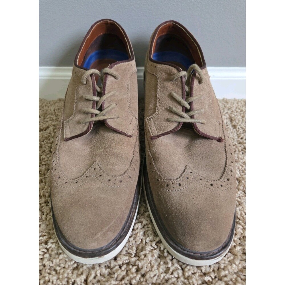 Vince Camuto Edwyn Men's Suede Wingtip Oxford Hybrid Casual Shoes Size 10M Taupe